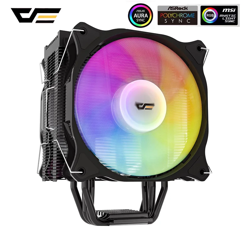 Aigo RGB кулер для процессора 4 тепловых радиатора TDP 250 Вт PWM 4PIN Intel LGA 1150 1151 1155 1200 1366 AMD