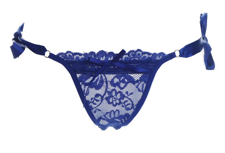 Blue Женские кружевные стринги, женские трусики, эротическое мягкое сексуальное нижнее белье, плавки для женщин, пара трусиков, День святого Валентина - Цвет: Blue
