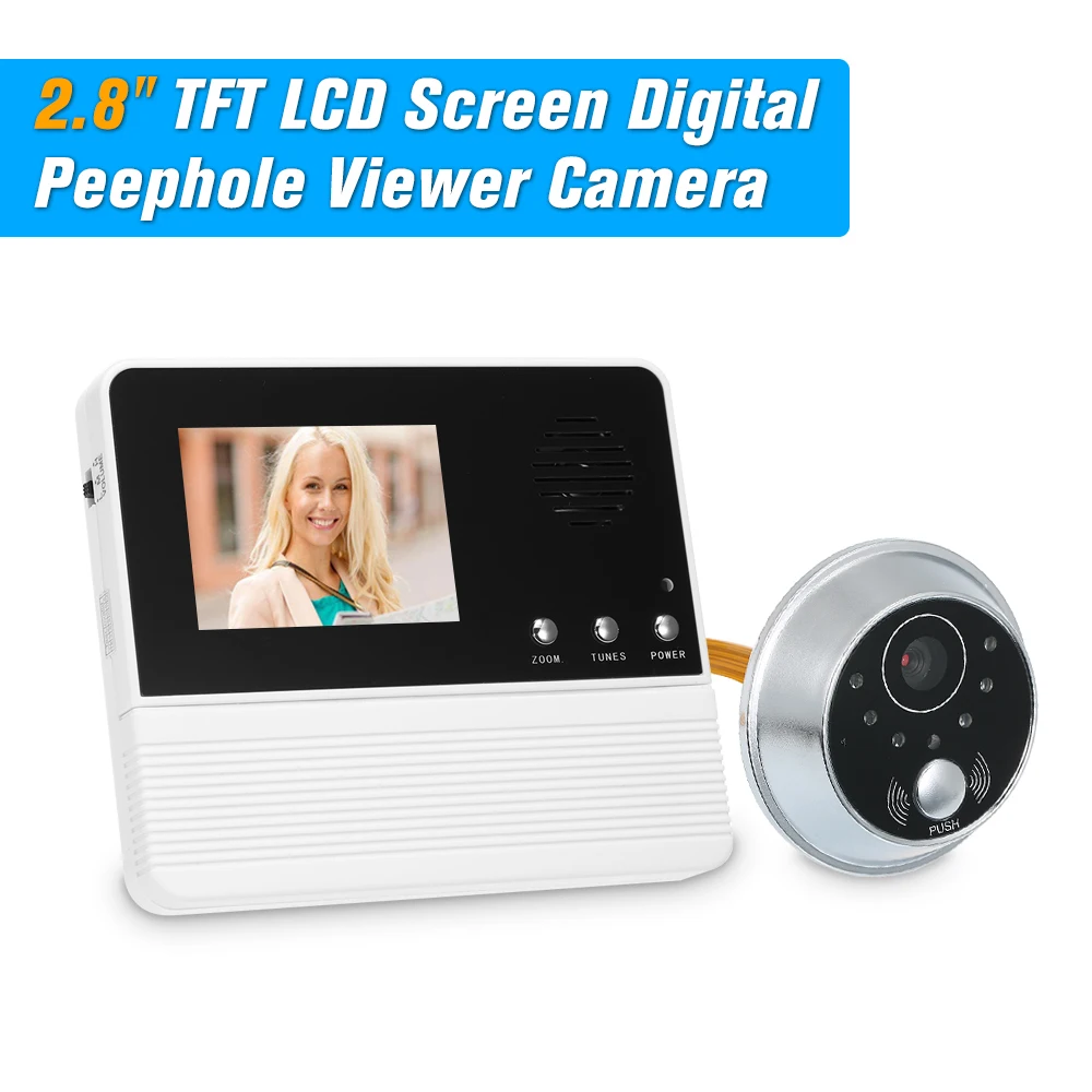 

2.8" TFT LCD Screen Digital Eye Viewer Peephole Camera Door Monitor Electronic Digital Door Monitoring Home Security Doorbell