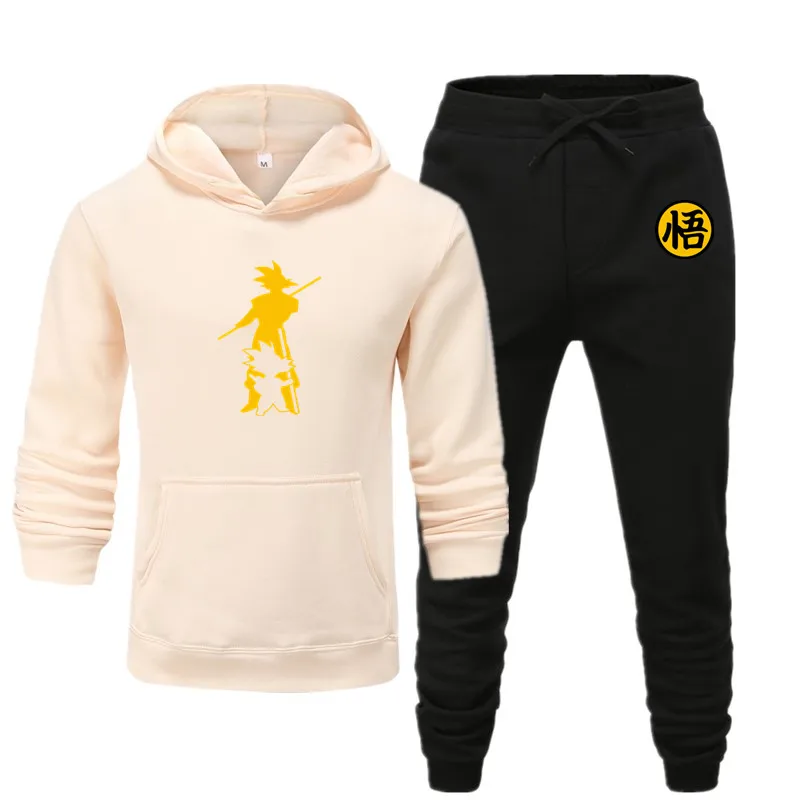 Wukong printing men's running tracksuit 2 sets new jogging sportswear men's sweatpants hoodies spring and autumn men's gym pant