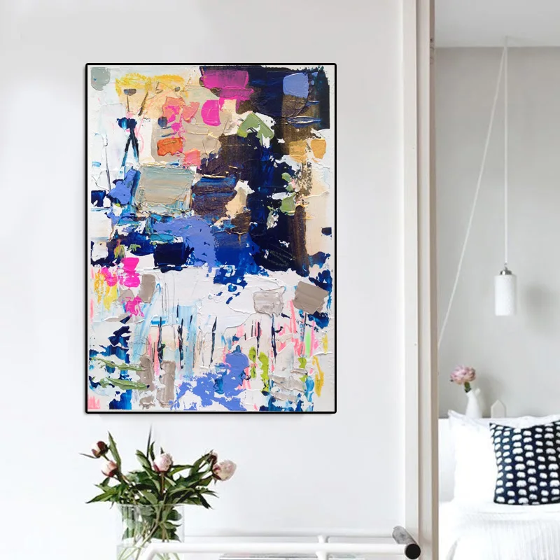 

Canvas Painting Abstract Colorful Oil Print Wall Pictures for Living Room Cuadros Home Decorative Posters and Prints Unframed