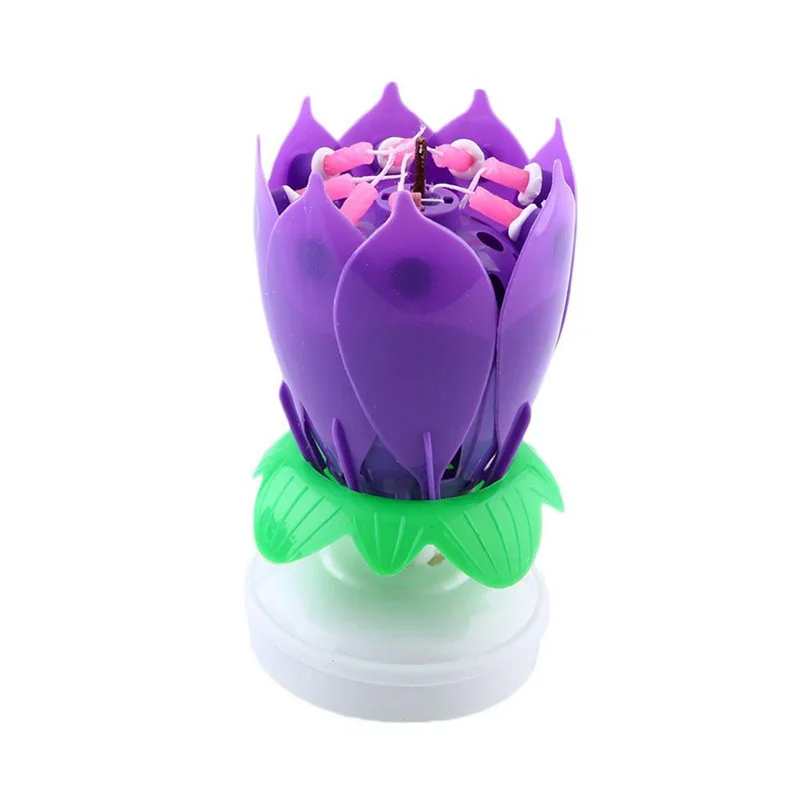 Musical Candle Lotus Flower