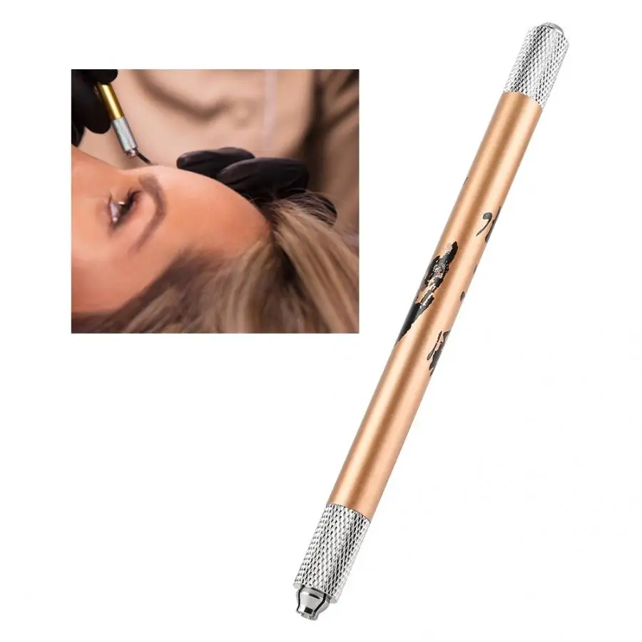 Microblading двойная головка многофункциональная ручная Татуировка ручка для подводка для глаз, бровей, губ ресницы аксессуары s