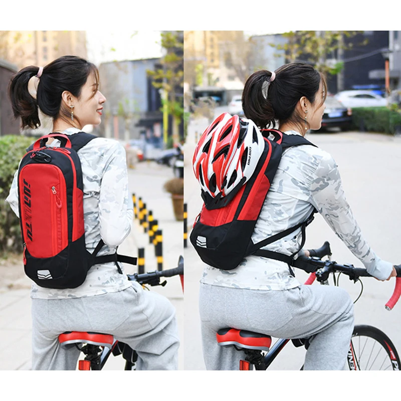 New 10L MTB Bike Backpack with Night Reflector Strips Helmet Strap Design Outdoor Sports Cycling Running Backpacks Water Bag 6