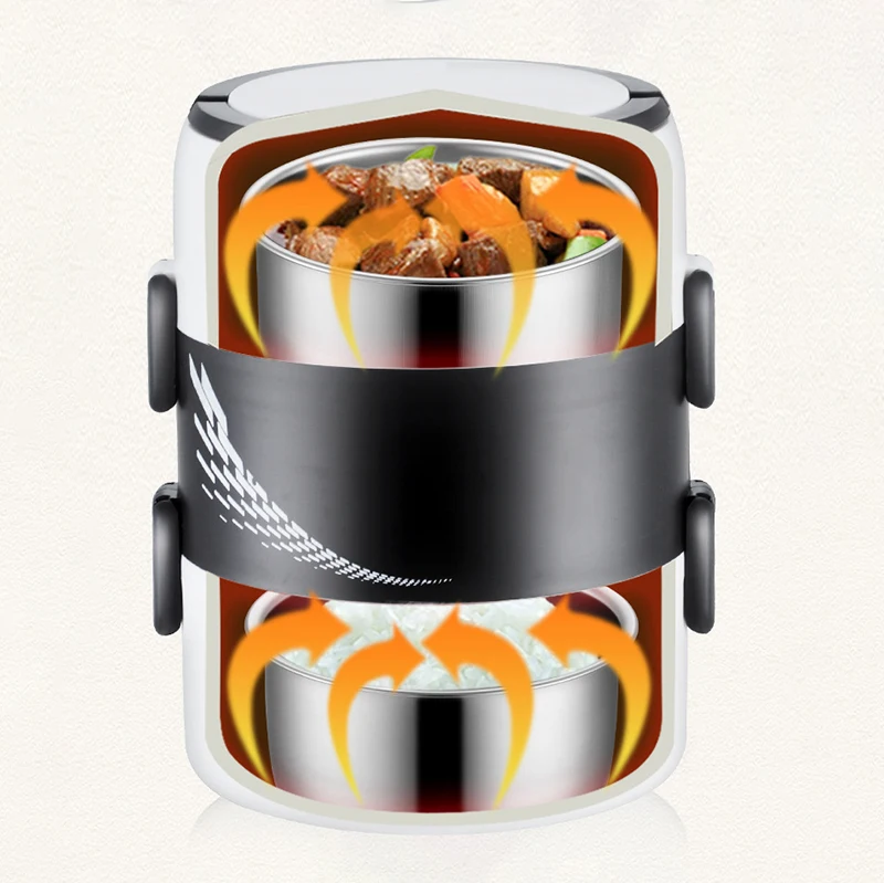 Портативный Ланч бокс ONEUP с электрическим подогревом пароварка рисоварка