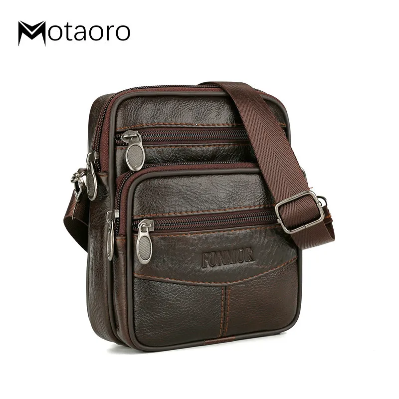 

Vintage Leather Bags For Man Genuine Leather Crossbody Bag Men Casual Single Shoulder Bag Male Small Men's Messenger Handbag Sac