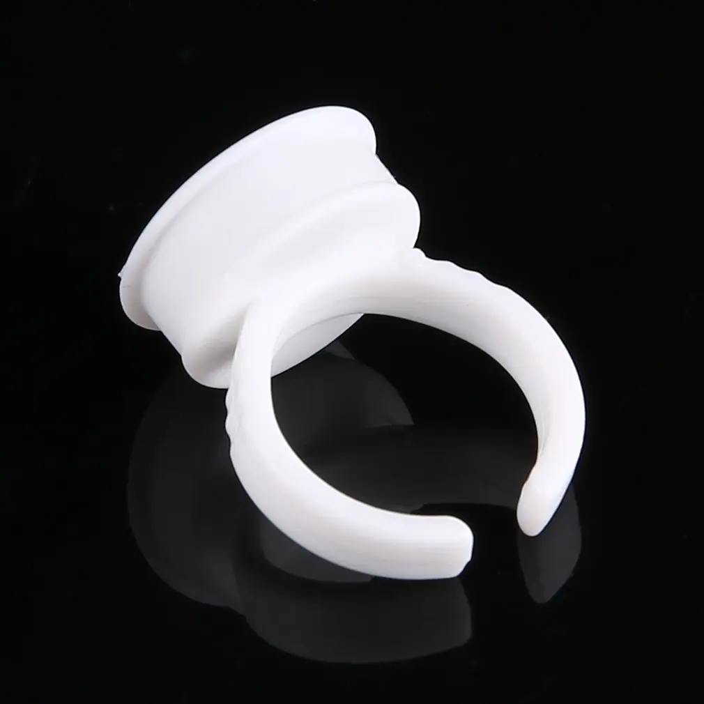New 100pcs Wholesale Plastic White Tattoo Ink Ring For Eyebrow Permanent Makeup L/M/S Size Tattoo Ink Holders Tattoo Supplies
