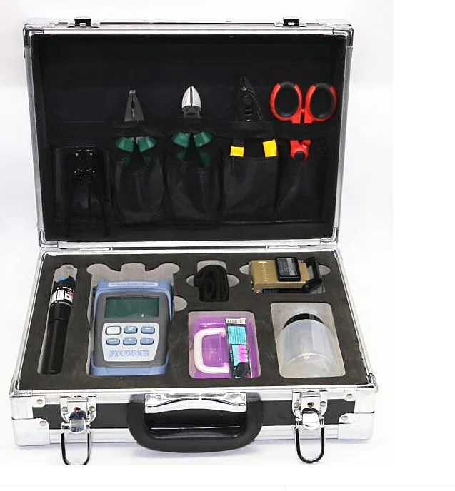

Tool Kit for FTTH Fiber Optic Field assemble with power meter FC-6S Cleaver Visual fault locator