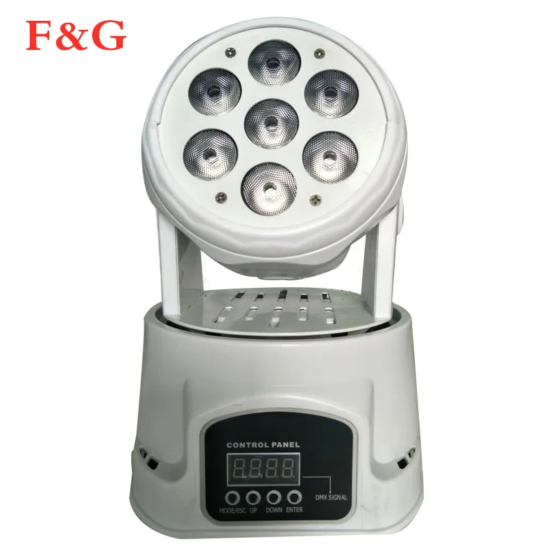 Светодиодный 7X18W Luz de lavado RGBWA+ UV 6в1 светодиодный светильник DMX Luz de escenario DJ club nocturno fiesta concierto escenario - Цвет: LED Wash 7X12W 4IN1
