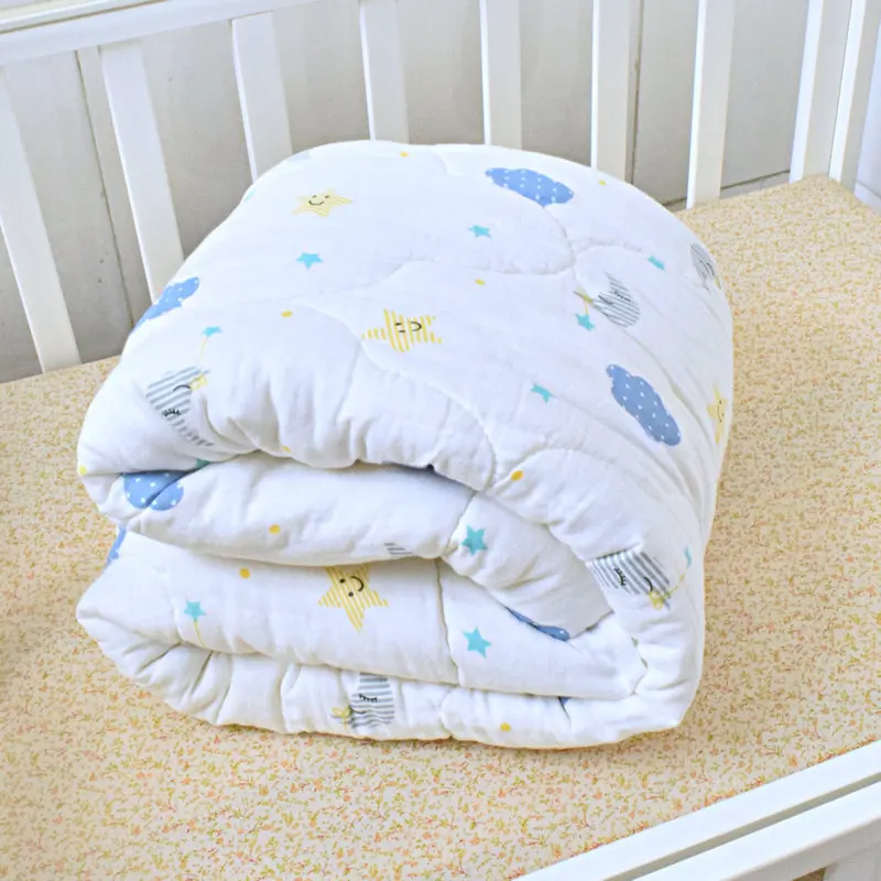 Детское одеяло 110x110 см, Марлевое хлопковое детское постельное белье, мягкое одеяло для детского сада, покрывало для кровати, для новорожденных мальчиков и девочек