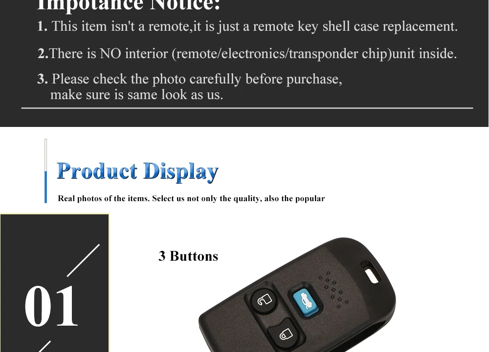 Keyforkess 10X FO38/FO21 modificato Flip Key Shell per Ford Edge spiegatore fuga spedizione Focus Lincoln Navigator Remote Fob Case - H165e6e5c1eeb4392ad029feb480ae2aac