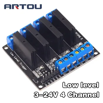

3-24V 4 Channel Solid State Relay Module Low Level Relay DC-DC PCB SSR AVR DSP for arduino Diy Kit