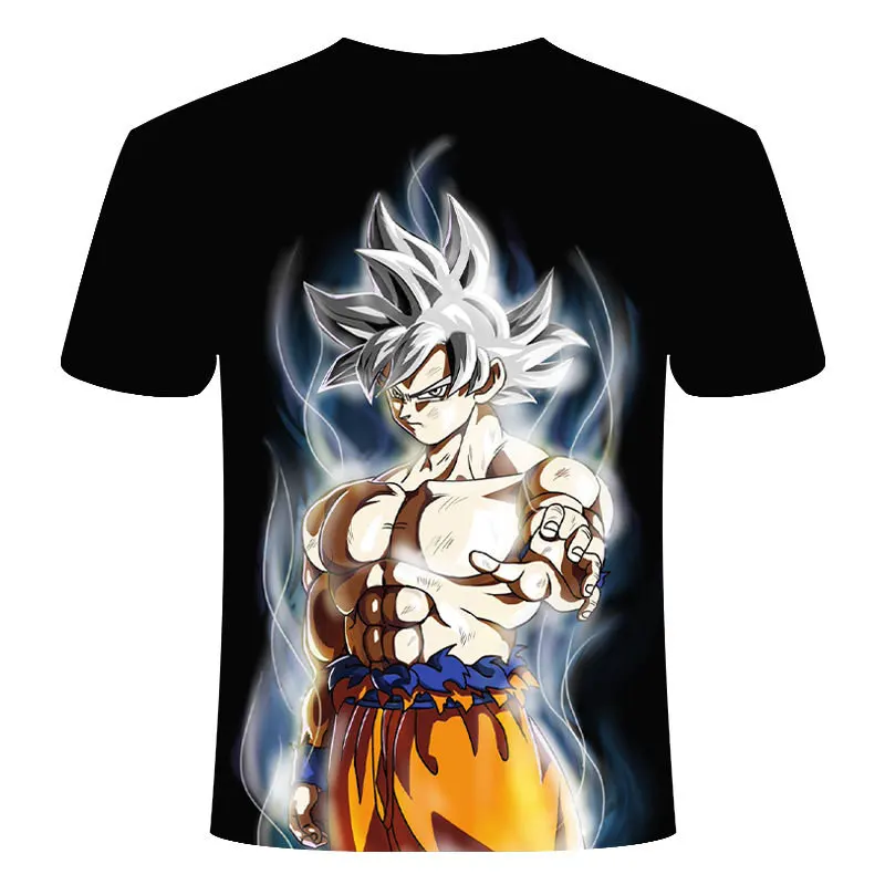 Новинка Мужская 3D футболка Dragon Ball Z Ultra Instinct Goku Super Saiyan God Blue Vegeta с рисунком летняя футболка Размер 6XL