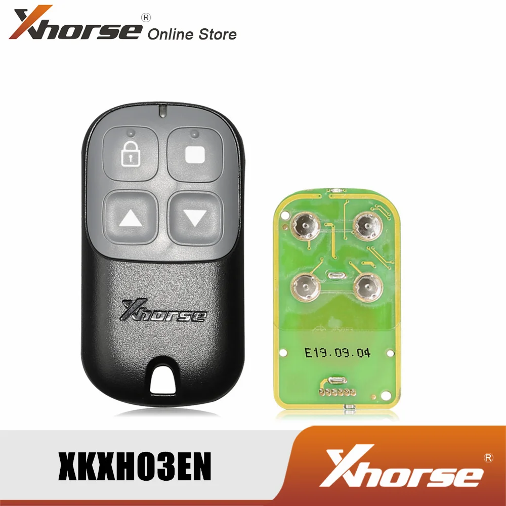 Ключ дистанционного управления Xhorse XKXH03EN для гаражной двери 4 кнопки черный