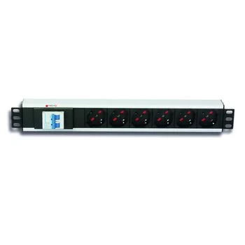 

Power Strip for Rack 19 ''6 seater with switch and plug C14