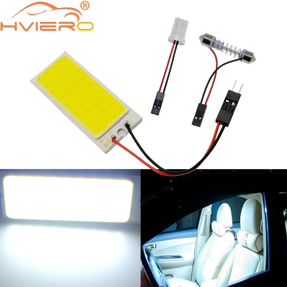 Hviero C5W Cob T10 24Led 36Led 48Led White Lamp Car Led Parking Auto Interior Panel Light Festoon Dome BA9S DC12V Lamp Reading Bulb