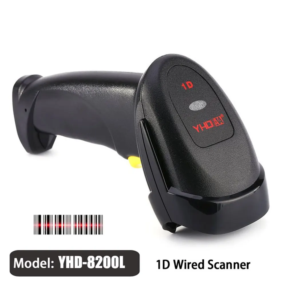 Wired Barcode Scanner Handheld 1D Laser Bar Code Reader for Retail Pharmacy Library with Holder for Win7/8/10 MAC OS Computer handheld scanner Scanners