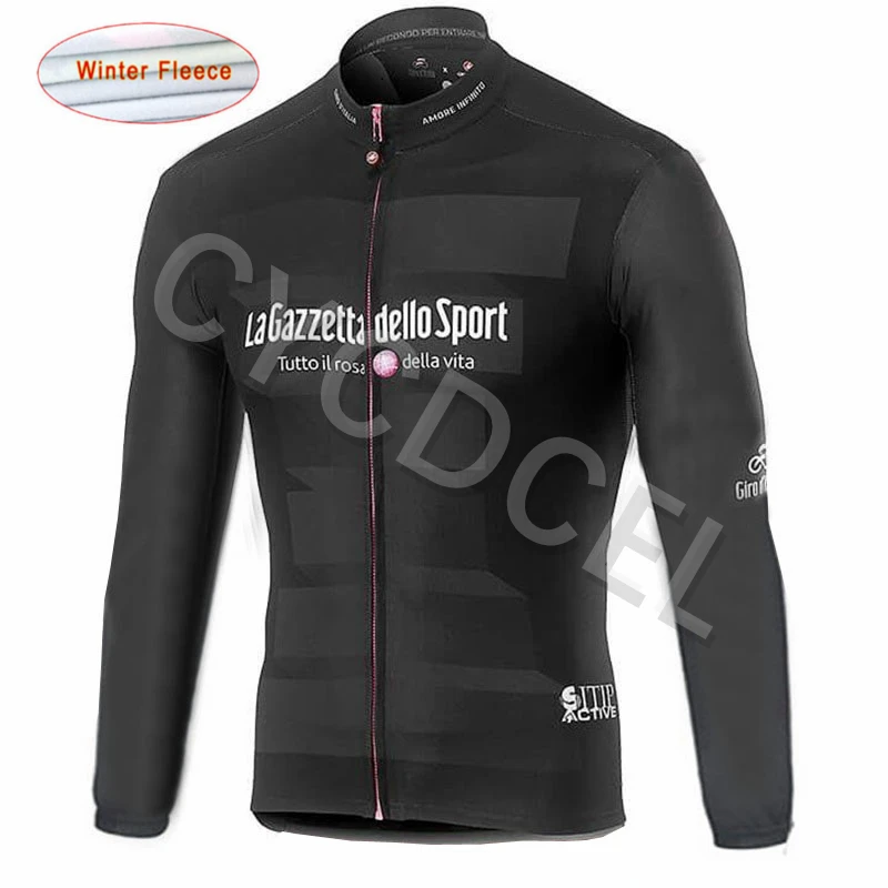 No.6 Tour de Italy, Майки для велоспорта, pro team, с длинным рукавом, зимние, термальные, флисовые, MTB, одежда для велоспорта, одежда для велоспорта, Майо, Ropa Ciclismo - Цвет: No.6