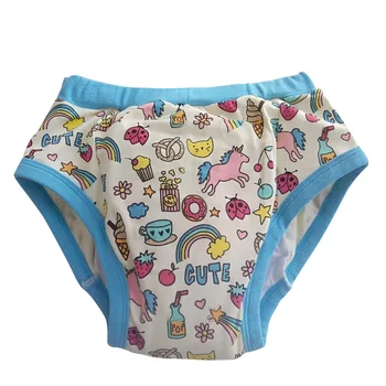 

1 Pcs ABDL Unicorn Printed Adult Baby Washable Cloth Diaper Waterproof Incontinence Diapers Pant
