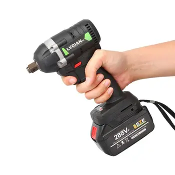 

288VF 330N.m 19800mAh Electric Brushless Impact Wrench Li-ion Battery Socket Wrench Power Tool Cordless Waterproof Impact Wrench