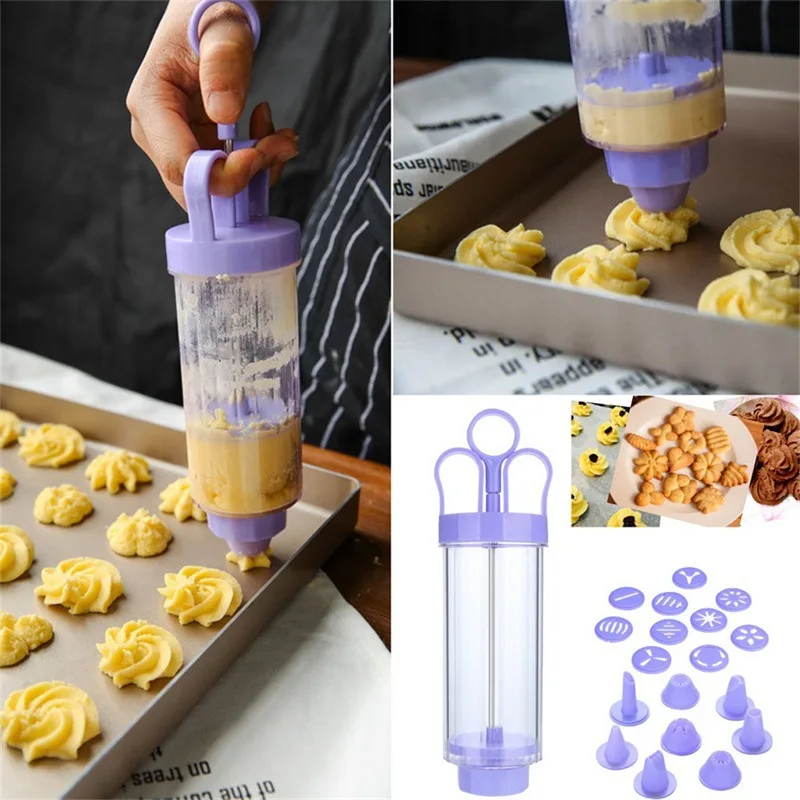 New Cake Decorating Gun Set With Scraper Cream Nozzle Airbrush Cookie  Cutter Pastry Desserts Baking Tool Kitchen Accessories - AliExpress