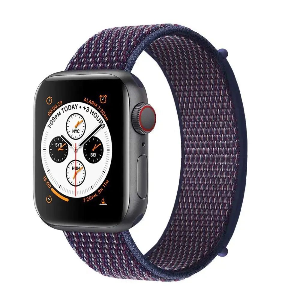 Нейлоновый ремешок для наручных часов Apple Watch 4 серии 3/2/1 38 мм 42 мм из мягкой дышащей ткани сменный ремешок Спортивные петли для наручных часов iwatch серии 4 40 мм 44 мм - Цвет ремешка: 8