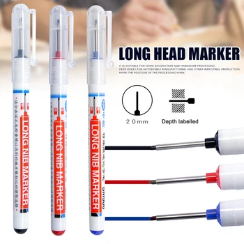 

20mm Deep Hole Long Nib Marker Pens Multi-function depth marker Home Decoration Paper metal glass cotton leather goods Mark