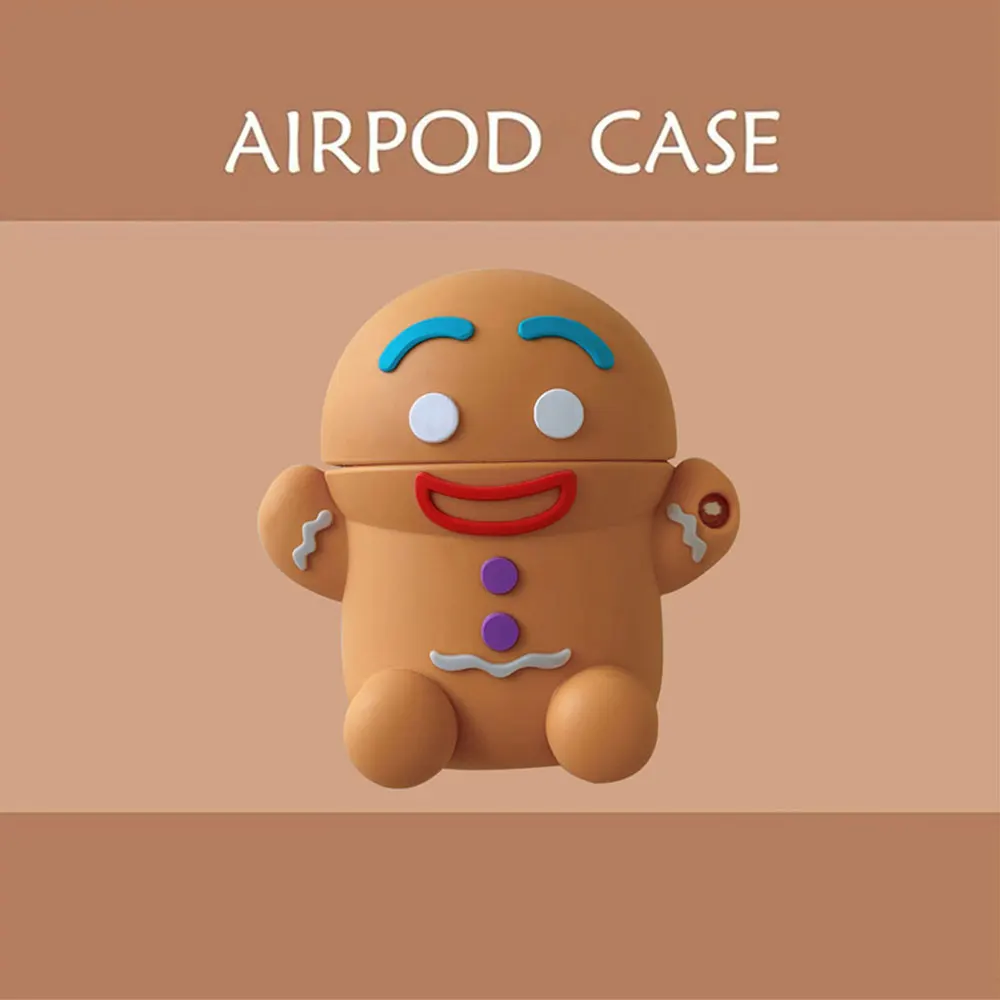 Bluetooth чехол для наушников Airpods милый силиконовый защитный чехол для Airpods 2 аксессуары брелок стереоскопический чармандер
