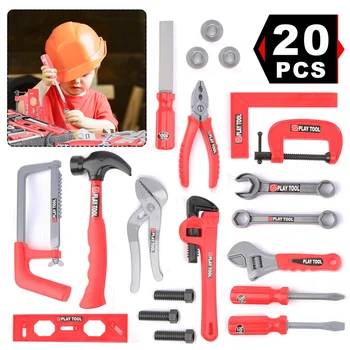 

20PCS Power Tool Toy Construction Tool Toys for Kids Pretend Play Set