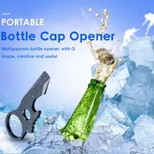 Гаджетсамообороны открывалка для пивных бутылок из нержавеющей стали, барный инструмент, двойной кулак, Самозащита, открывалка для пивных бутылок, мини-ключ