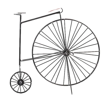 

High Wheels Bicycle Model Metal Crafts Vintage Old Bike Model Antique Bicycle Club Ornament Home Office Decor Photography Prop