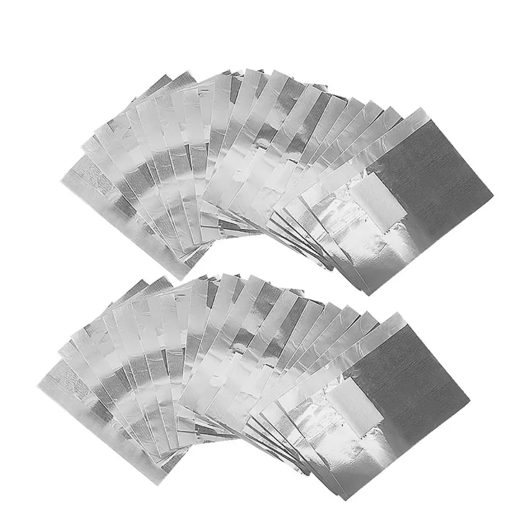 50Pcs 50/100pcs жидкость для снятия лака Очиститель Мягкий лак для ногтей для удаления Обёрточная бумага для ногтей алюминиевый Бумага Красота аксессуары для маникюра ногтей инструменты - Цвет: 50Pcs
