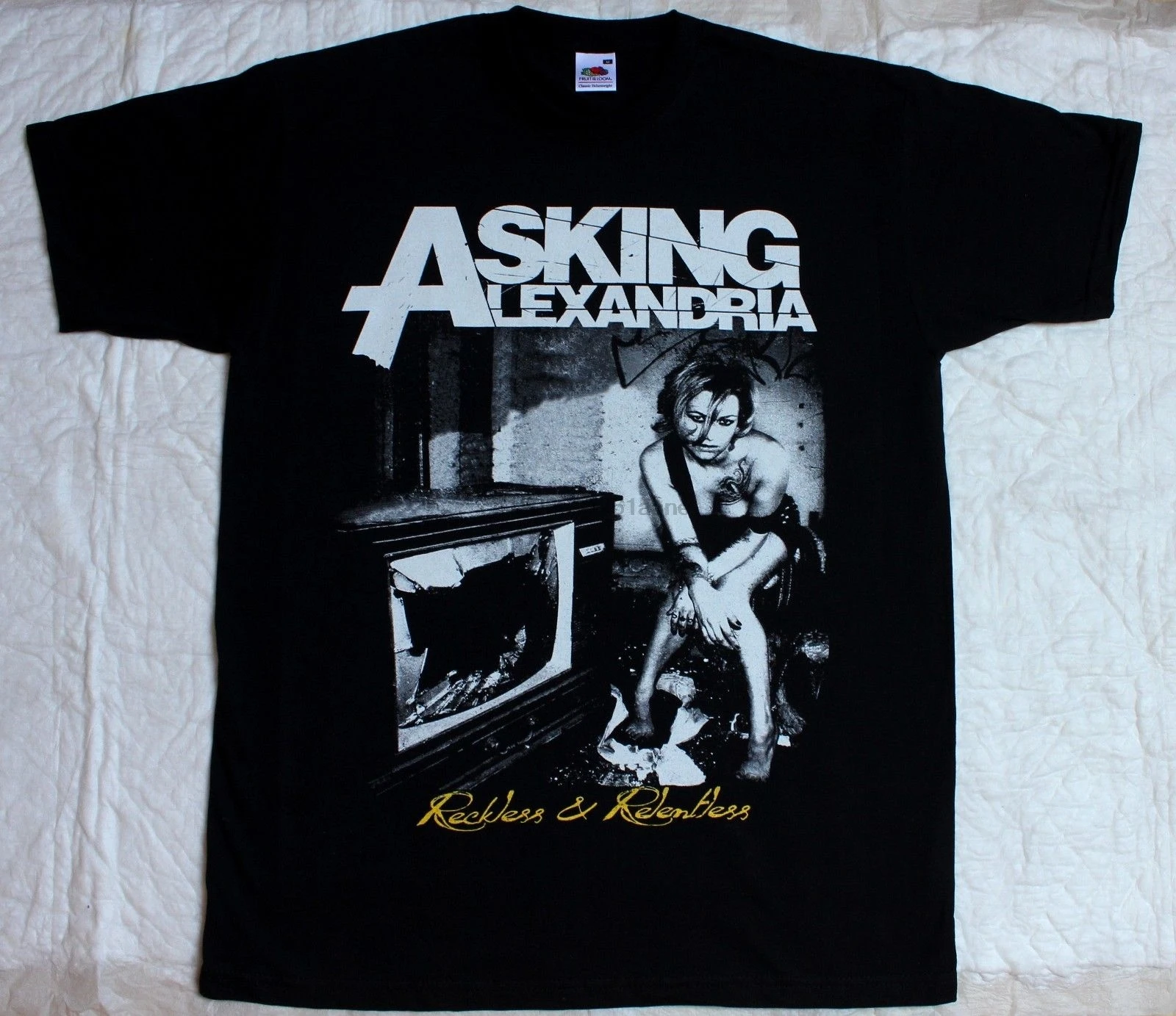 Official Asking Alexandria We Won't Surrender T-Shirt Life Gone Wild Metalcore 