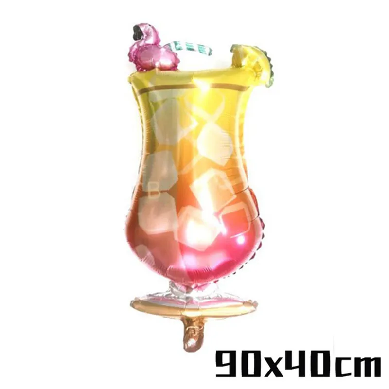 1pc Foil Balloon Гавайский участник Luau Розовый фламинго декоративная бумага для вечеринок Салфетка под тарелку кружку день рождения Лето Гавайские вечерние принадлежности - Цвет: 1pc Foil Balloon