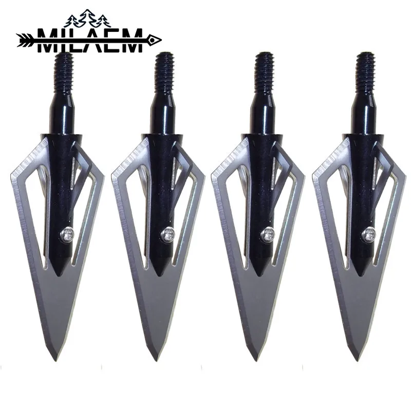 

12Pcs High Quality Hunting Broadheads 100 Grain 2 Blades Stainless Steel Arrow Heads For Shooting Bow And Crossbow Arrowheads