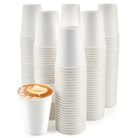 50Pcs 8oz Disposable Cup White Paper Cup 1