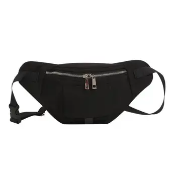 

Canvas Waist Packs Unisex Casual Pouch Hit Color Hip-hop Chest Belt Bags