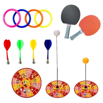 

Table Tennis Training Practise Machine Home Indoor Soft Shaft Ping Pong Trainer with Darts for Children Beginners Self-study