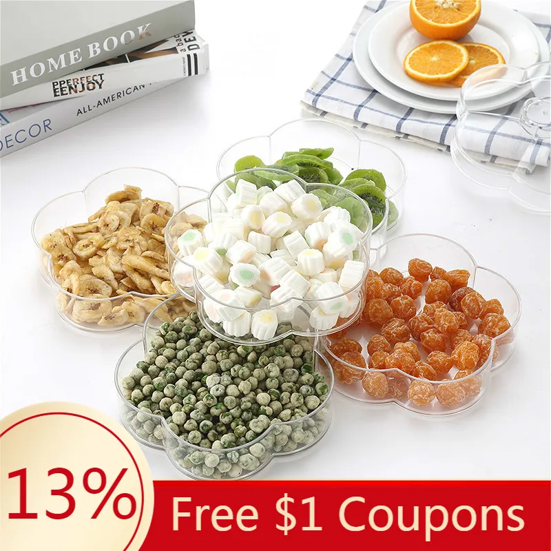 Multi layered Dried Fruit Candy Box Partition Transparent Acrylic