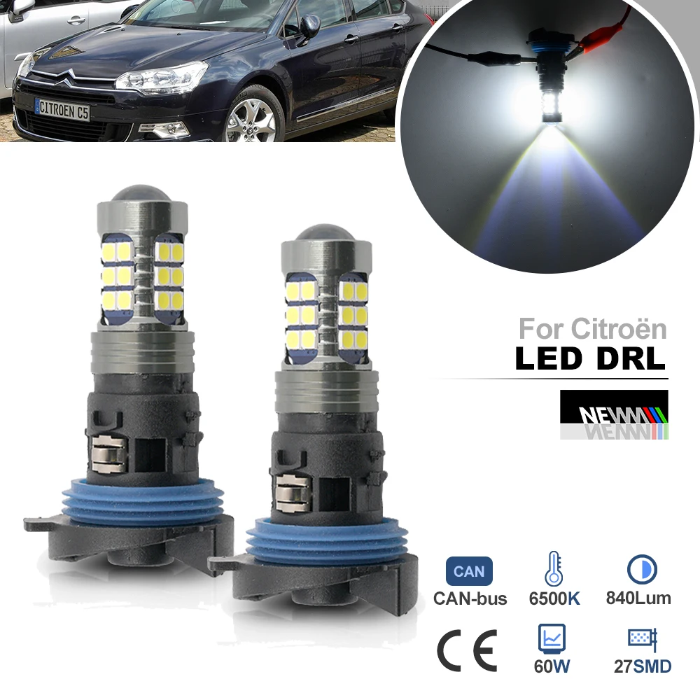 For Citroën C5 Mk2 2008 2009 2010 2011 2017 Hp24w P24w G4 Led Bulbs