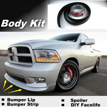 

NOVOVISU Bumper Lip Deflector Lips For Dodge Ram SRT-10 Front Spoiler Skirt For Fans to Car View Tuning / Body Kit / Strip