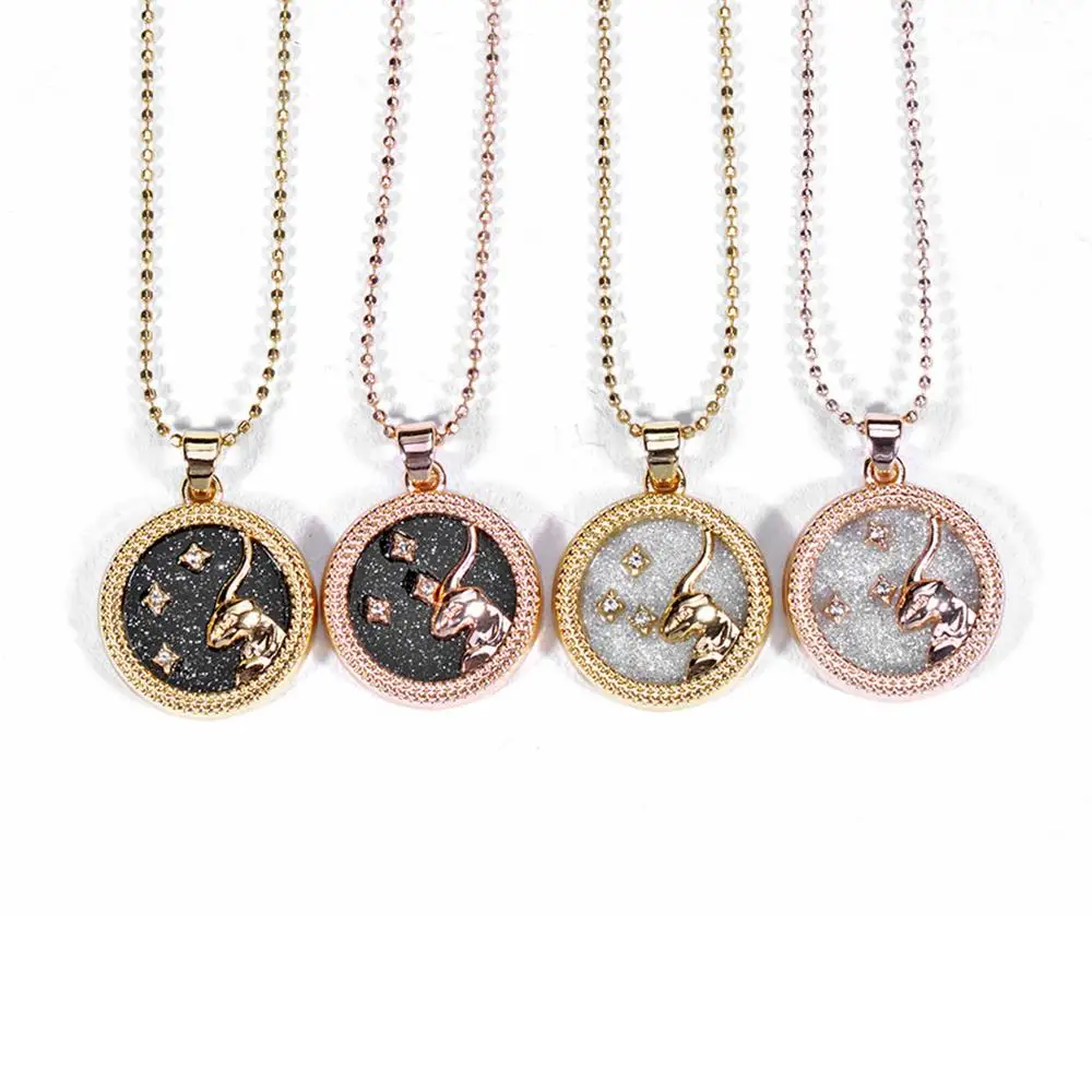 Zodiac Constellation Pendant Necklace 