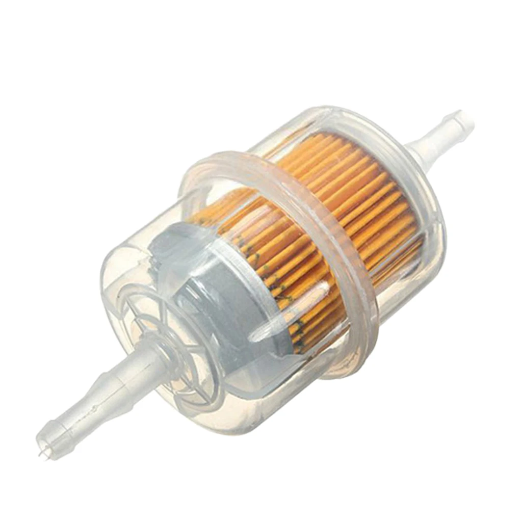 Car Auto Motorcycle Inline Petrol Fuel Filter Fits 6mm 8mm Pipe Hose