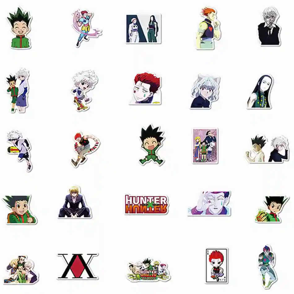 10/30/50pcs/Pack Hunter X Hunter Anime Stickers Laptop Bicycle Guitar Skateboard Sticker Kid DIY Graffiti Waterproof stikers Toy