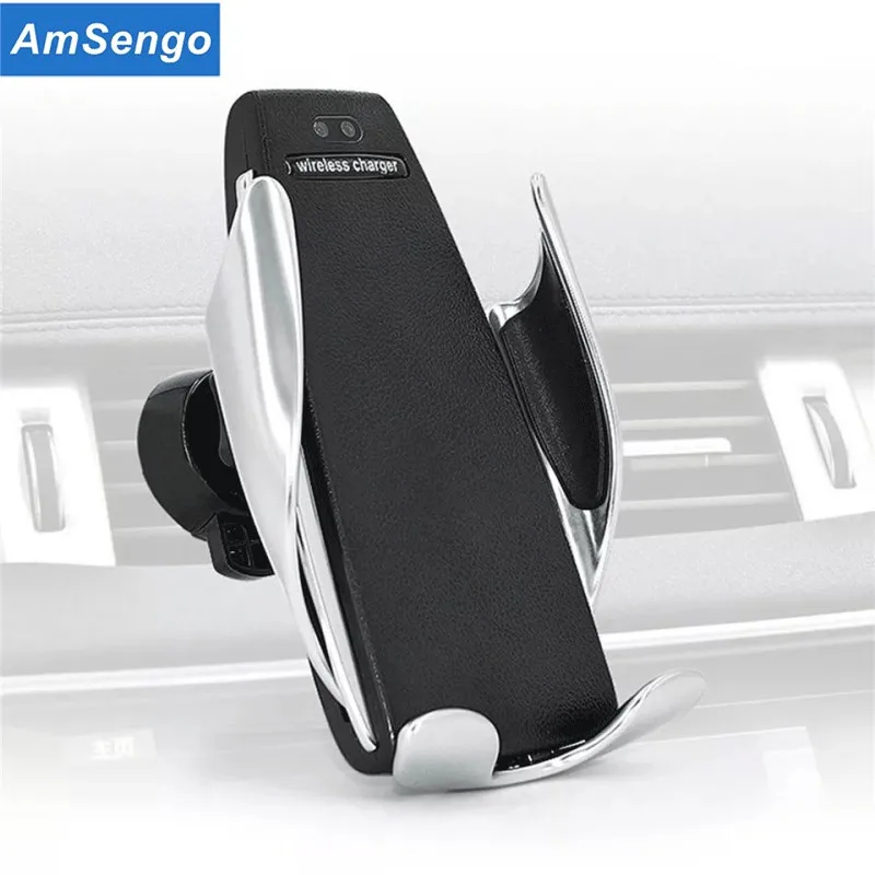Air Vent Clamping Wireless Car Charger Fast Charging Mount For iPhone Samsung AM 