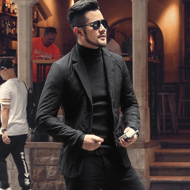 Plus Size Slim Single Breasted Suit Jacket