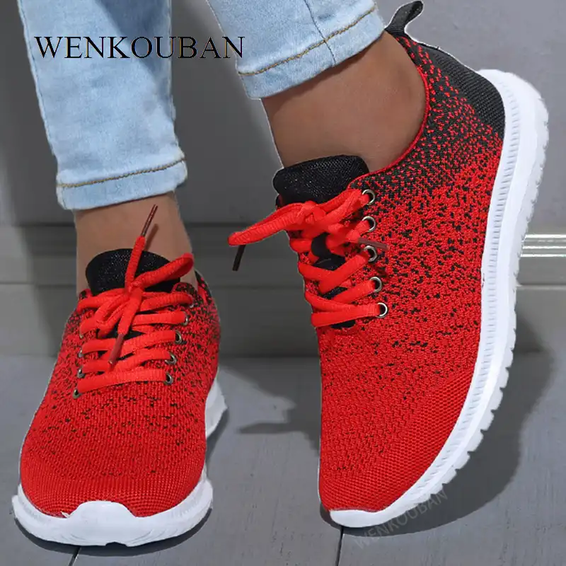 ladies lace up trainers