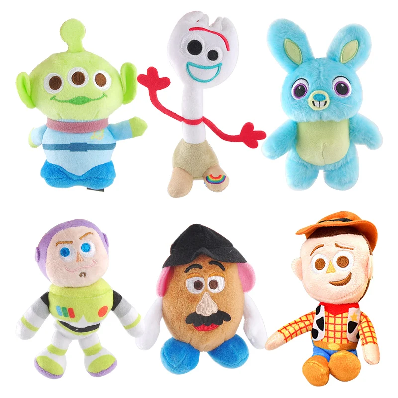 12 см Disney Pixar История игрушек 4 Мягкая Плюшевая Кукла Вуди форки Банни