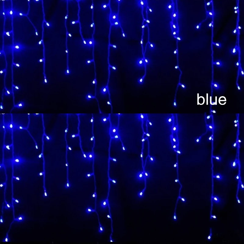 Солнечный источник питания 96 Светодиодный светильник для занавесок светодиодный светильник-Гирлянда для занавесок светящаяся гирлянда Романтический прочный садовый Рождественский Декор праздничный декор для двора - Испускаемый цвет: Blue