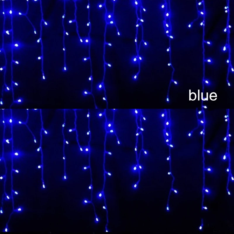 Blue Солнечный источник питания 96 Светодиодный светильник для занавесок светодиодный светильник-Гирлянда для занавесок светящаяся гирлянда Романтический прочный садовый Рождественский Декор праздничный декор для двора - Испускаемый цвет: Blue